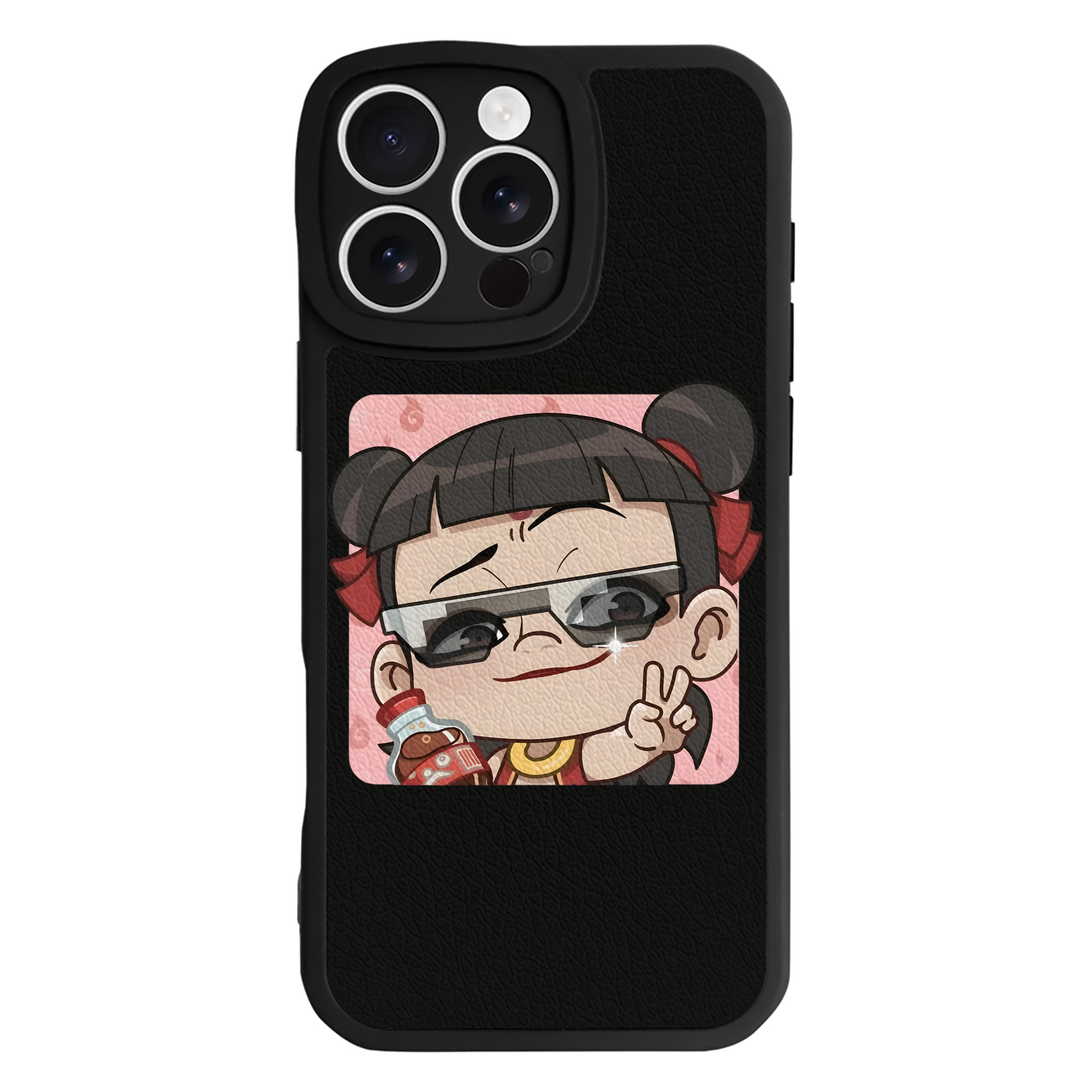 （画像用） Ne Zha 2 ナタ 魔童の大暴れ 【iPhone 16シリーズ対応】シリコンスマホケース（レザー調） 材質：シリコン